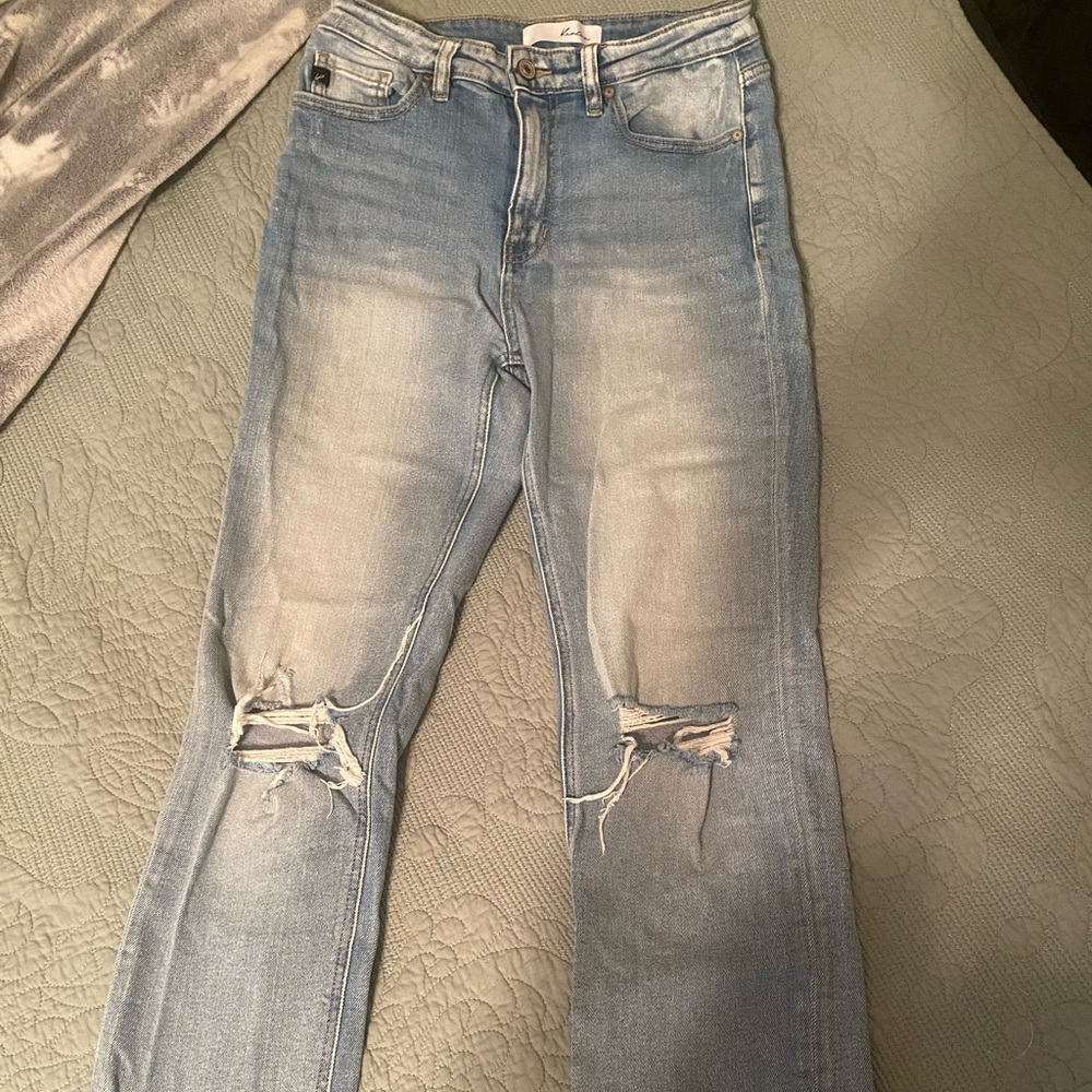 KanCan Blue Mom Jeans Distressed Style